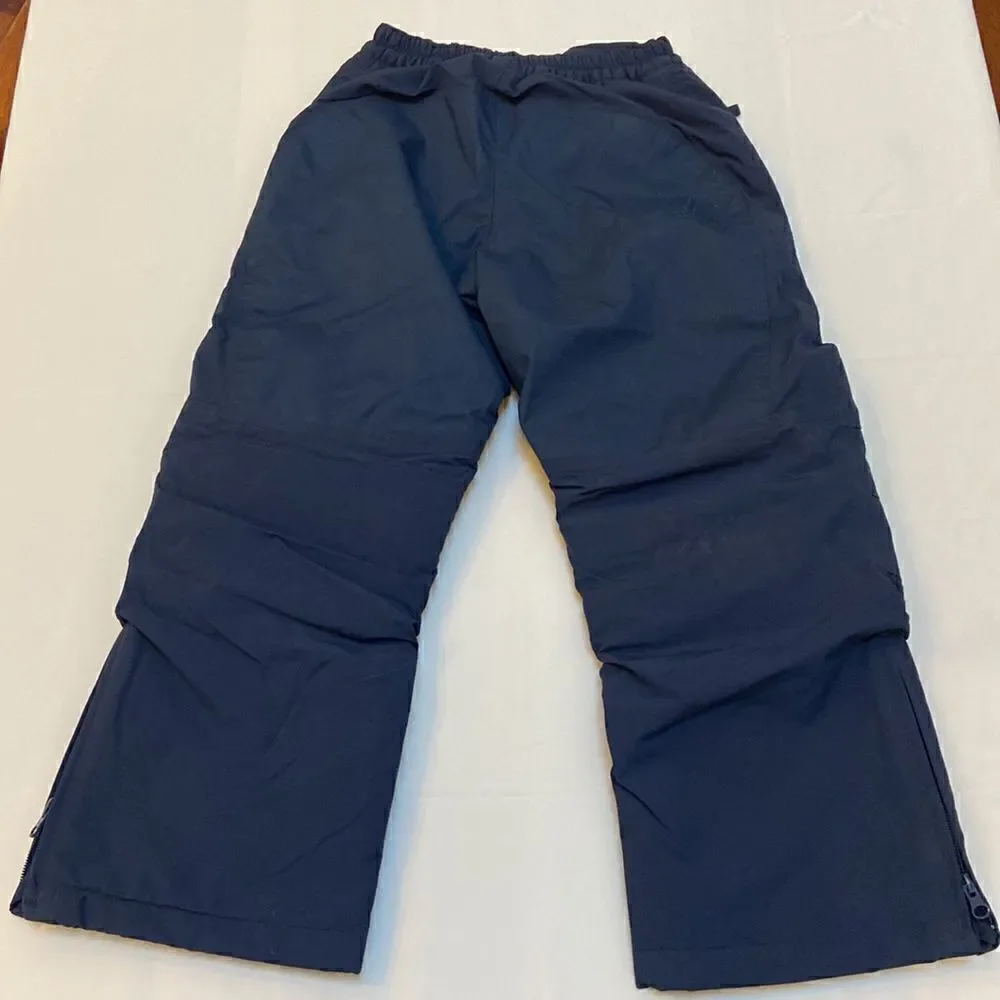 Lands' End Blue Squall Snow Pants Iron Knee Grow-a-Long Size 8
